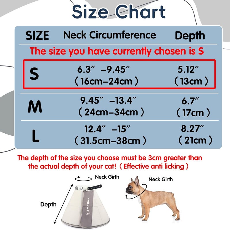 TZBEINN Soft Small Dog Cone Collar Alternative, Comfortable Elizabethan Dog Neck Pillow Cone for Small Dogs (Yorkshire Chihuahua), Protective Adjustable Head Recovery Cone After Surgery Anti Licking for Pup - Image 4